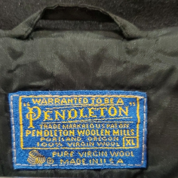 Pendleton VINTAGE 90'S High Grade Western Wear Black & Red Bomber Jacket Xlarge - Picture 2 of 13